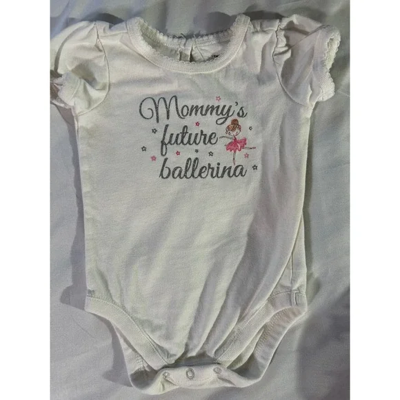 The Children's Place Baby Girls Ballerina Bodysuit Tutu Tights 0-3M Pink White - Picture 2 of 8